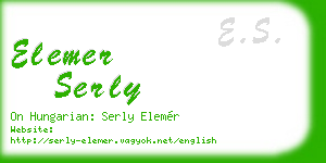 elemer serly business card