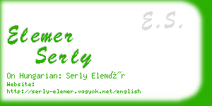 elemer serly business card